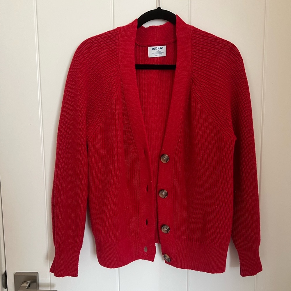 Old Navy Red Cardigan